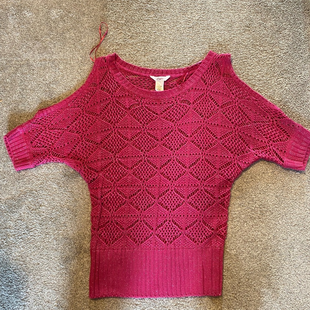 Cold shoulder sweater